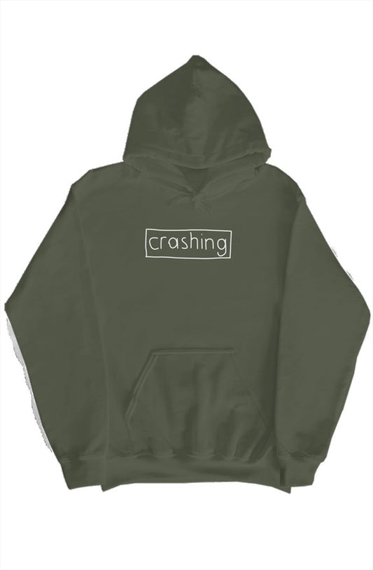 crashing. drawn logo hoodie- Green
